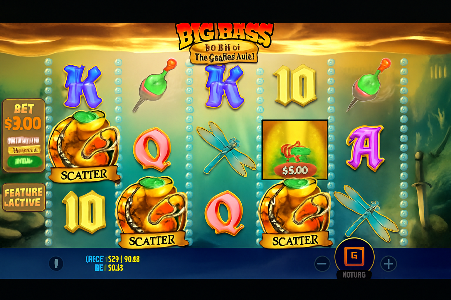 Big Bass Secrets of the Golden Lake gameplay